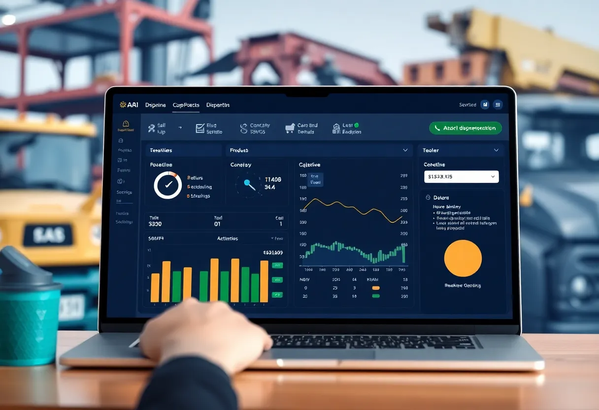 Screenshot of AI-powered dispatch software interface designed for equipment rental